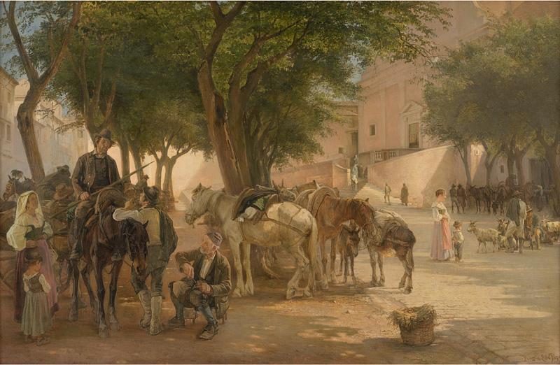 Edvard Petersen At the Capuchin Monastery in Rome Sweden oil painting art